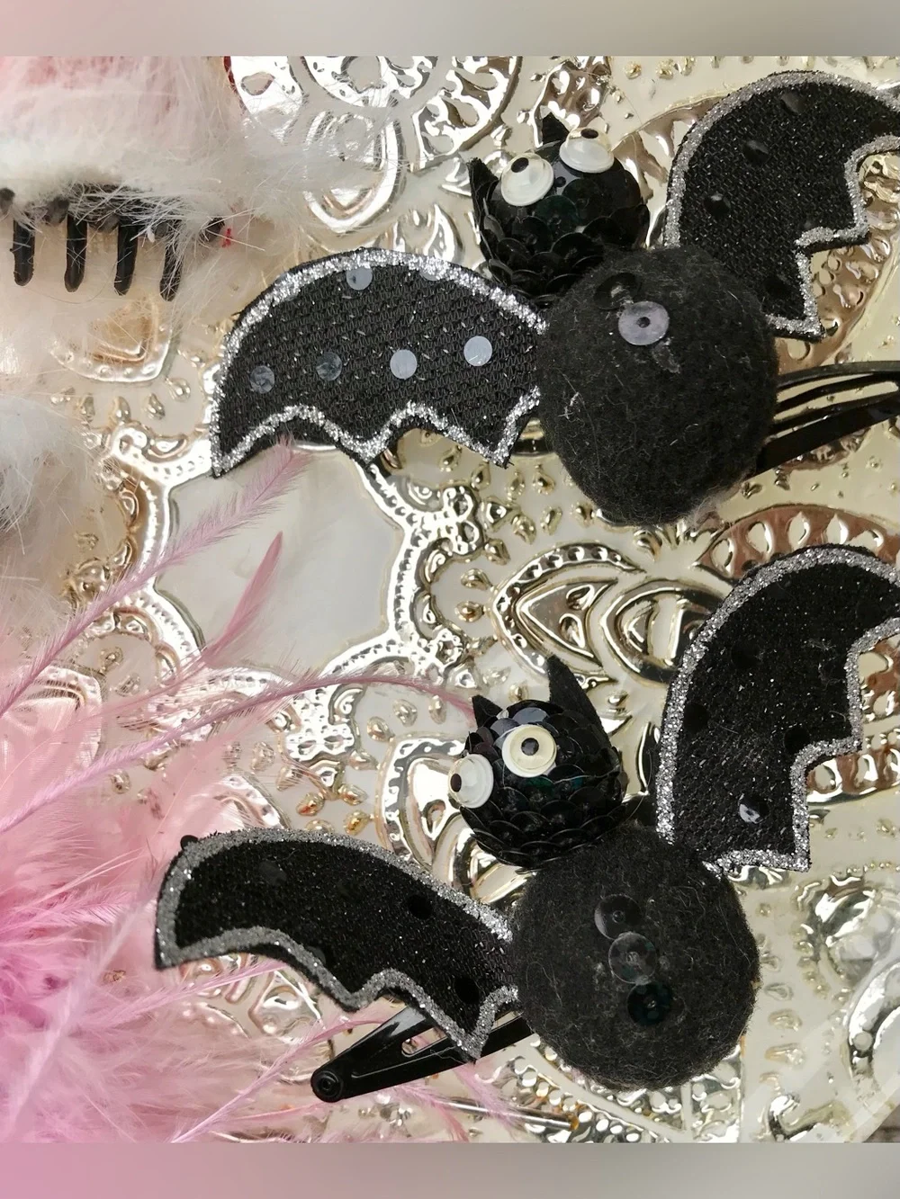Kids Hair Accessories Claires Bat Clips Santa Hat Claws Flapper Feather Hair Pin